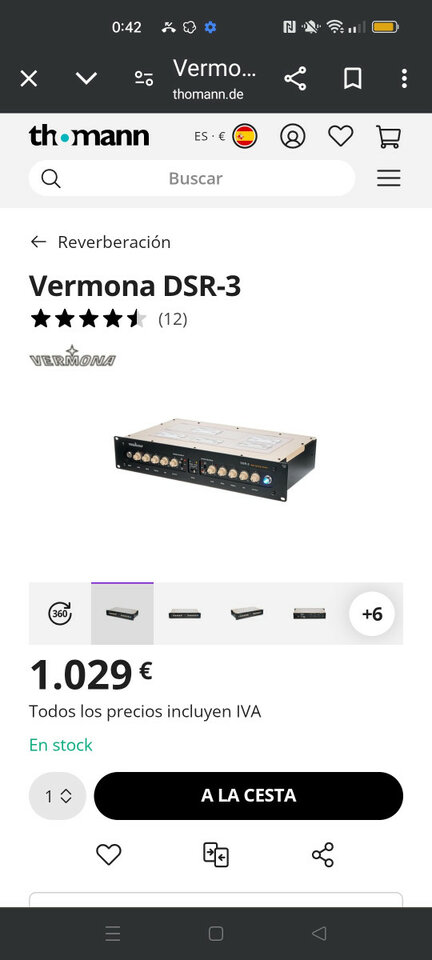 Vermona DSR-3 reverb rack