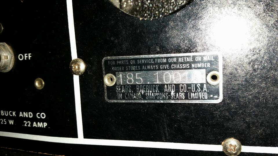 Silvertone 1448 , Amp in Case, lipstick, año 1.962, autentica !