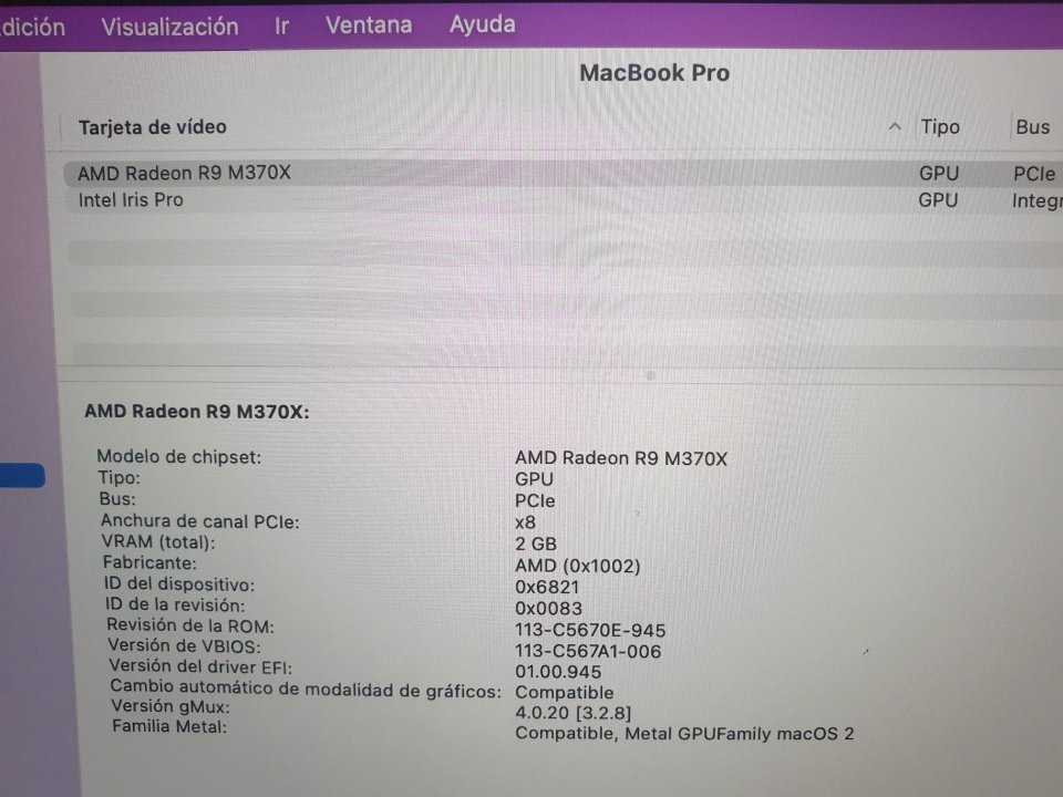 Macbook Pro 15 pulgadas