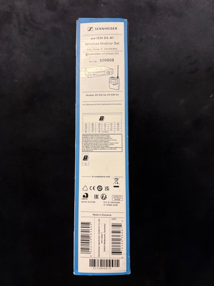 Sennheiser ew IEM G4-A1 (Nuevo a estrenar - Monitorización In-Ear) de segunda mano · Foto 3 de 6 · Pontevedra · 800 €