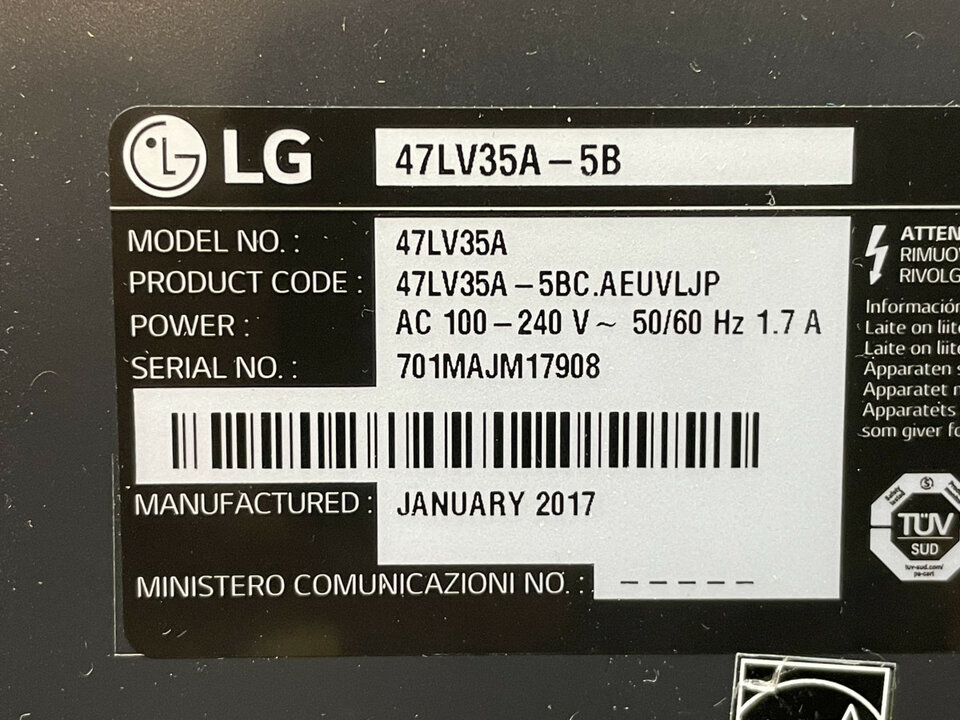 Monitor videowall LG 47" dañado