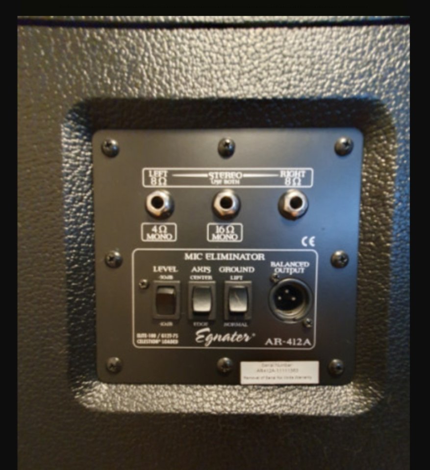 Cabezal de guitarra Egnater Armageddon + pantalla Egnater 4x12 + pedalera