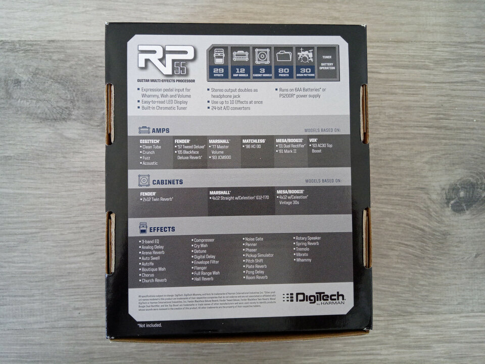 Multiefectos guitarra Digitech RP55 (NUEVO)