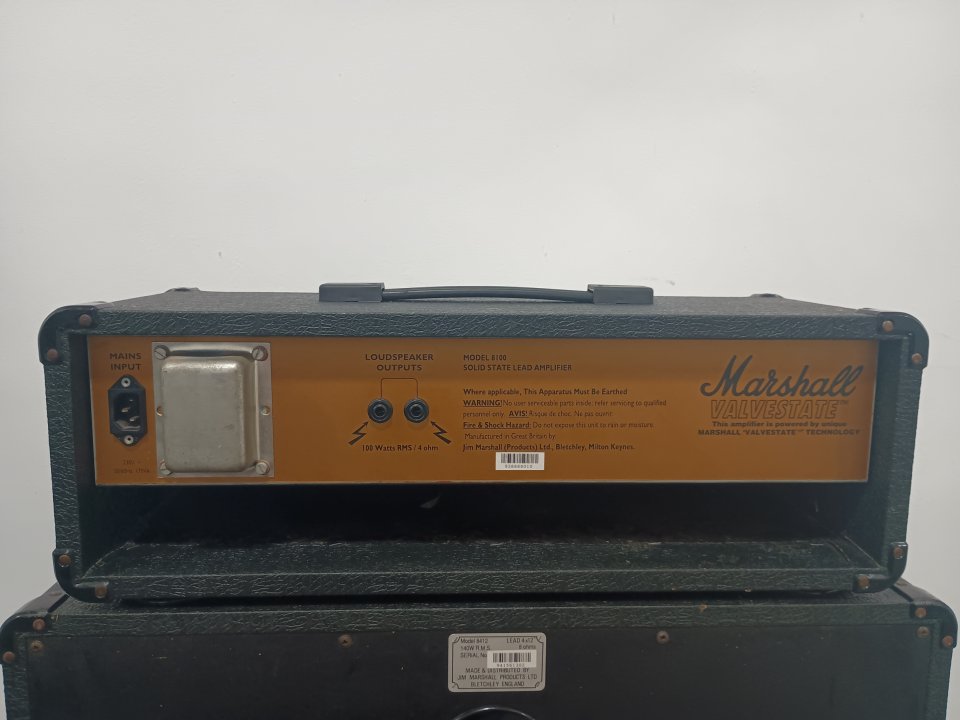 Amplificador Marshall Valvestate Head 8100+8412cab de segunda mano · Foto 4 de 10 · Málaga · 400 €