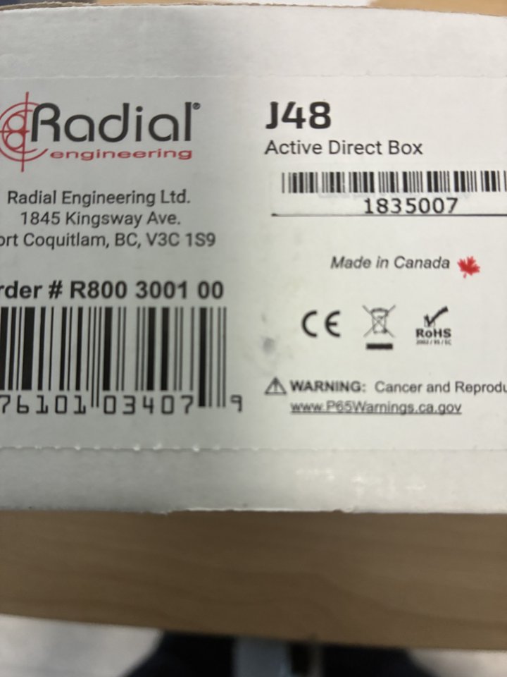 Caja de Inyección Radial J48 Activa de segunda mano · Foto 3 de 5 · Madrid · 200 €