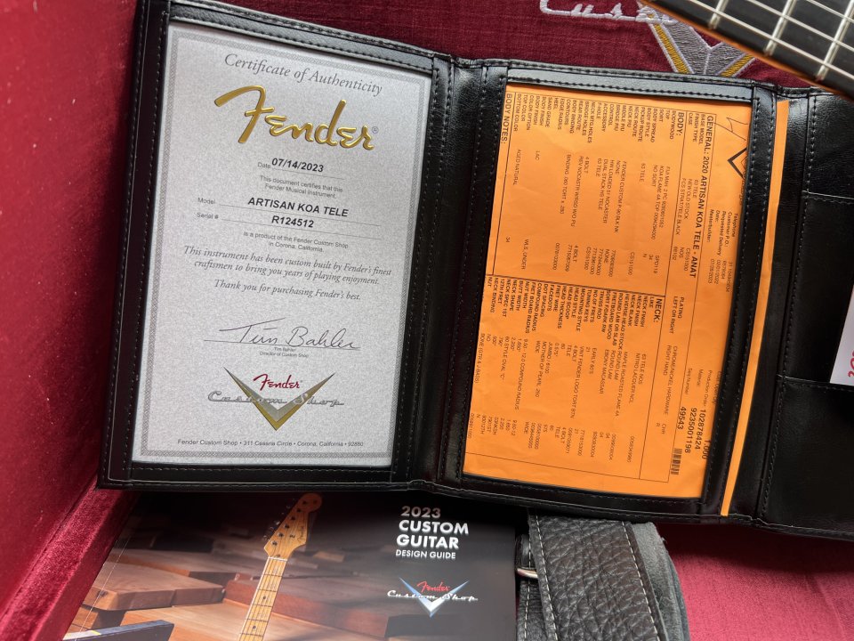 FENDER CS 2020 ARTISAN KOA Tele de segunda mano · Foto 8 de 8 · Valencia · 4500 €