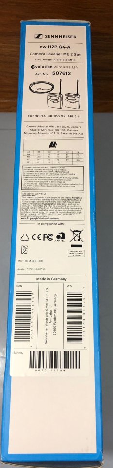 Sennheiser EW 112P 4G-A Kit Inalámbrico