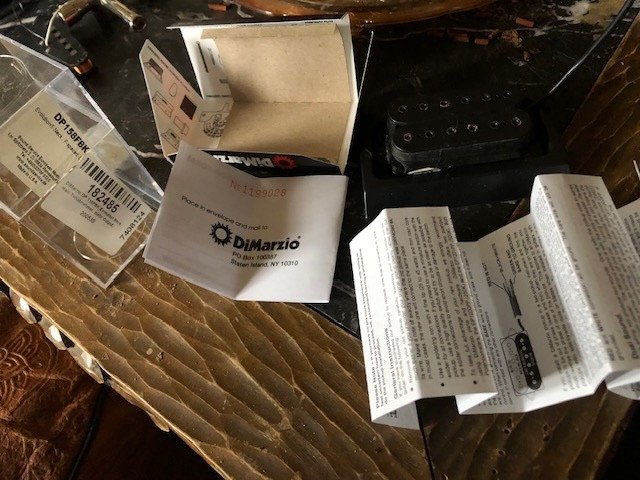 Pastilla Dimarzio DP 158FBK Evolution Neck Steve Vai