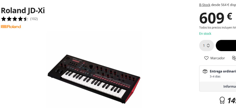 sintetizador Roland JD Xi