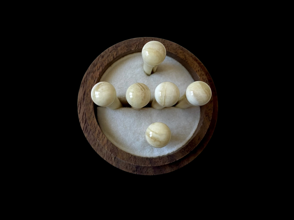 6 clavijas de puente hueso camello Goa Premium para Guitarra