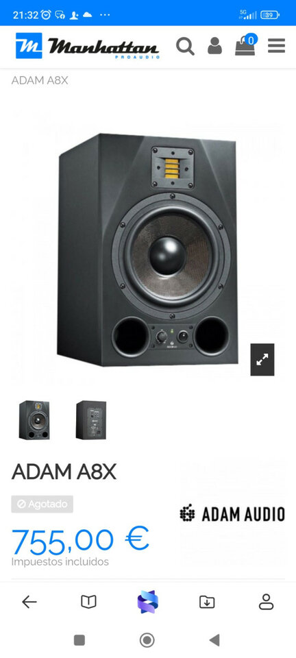 Moniteres ADAM a8x 750€ Solo esta semana