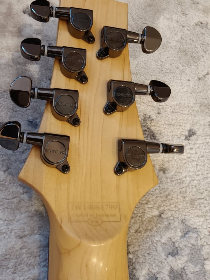 Schecter Demon 7 mejorada con Blackout.