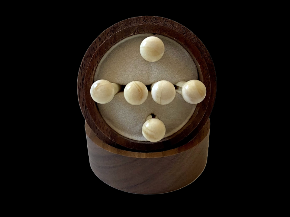 6 clavijas de puente hueso camello Goa Premium para Guitarra