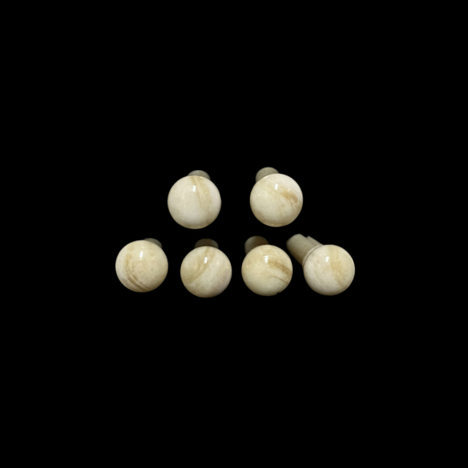 6 clavijas de puente hueso camello Goa Premium para Guitarra