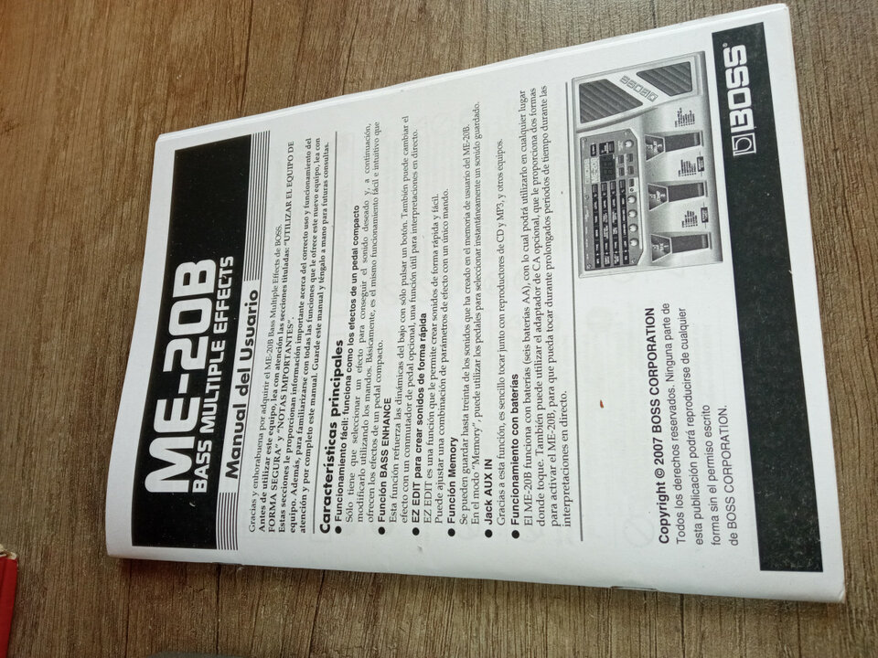 Pedalera Bajo BOSS ME-20B