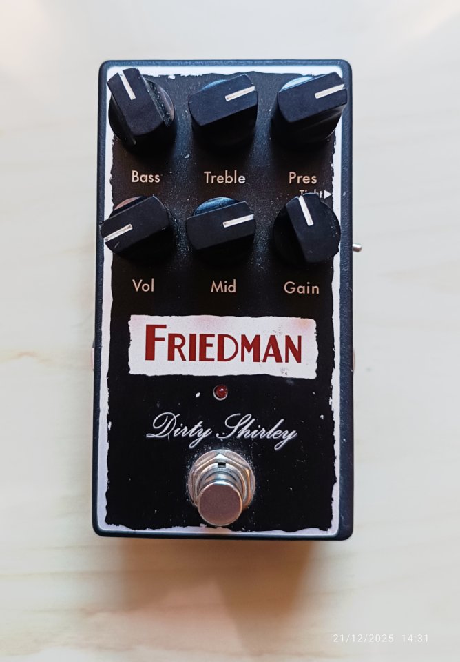 Friedman Dirty Shirley overdrive distorsión