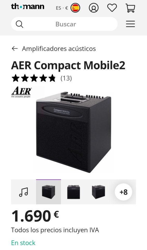 AER Compact Mobile 2 Amplificador acústico Pro de segunda mano · Foto 7 de 8 · Granada · 815 €