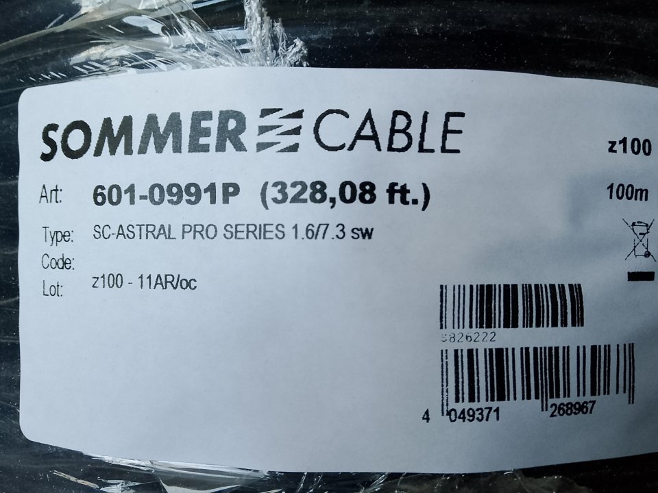 Vendo LOTE 500m Sommer Cable (Aqua Marinex, Vector Plus, DigitalSAT) - NUEVO