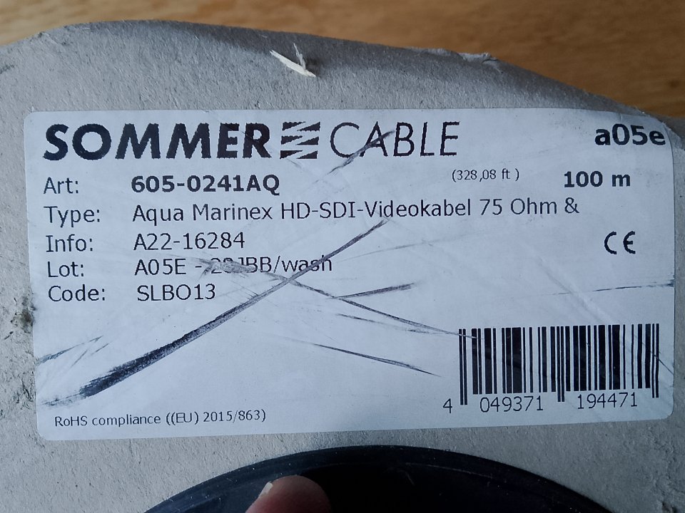 Vendo LOTE 500m Sommer Cable (Aqua Marinex, Vector Plus, DigitalSAT) - NUEVO