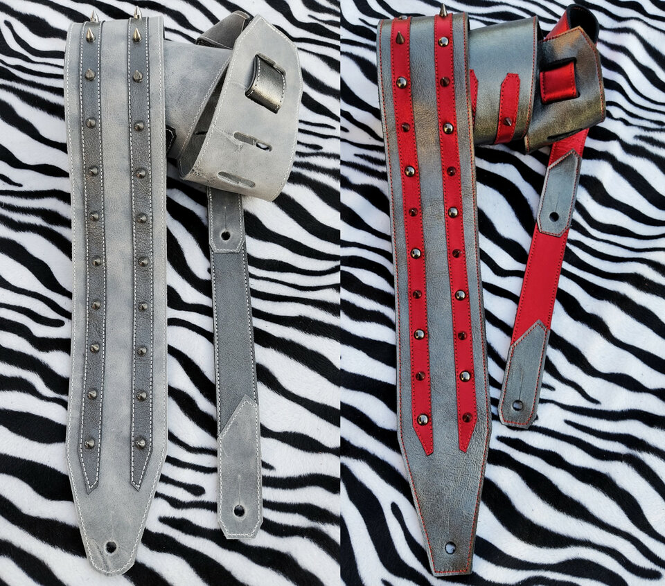 Correas remachadas! 100% cuero, guitarra o bajo