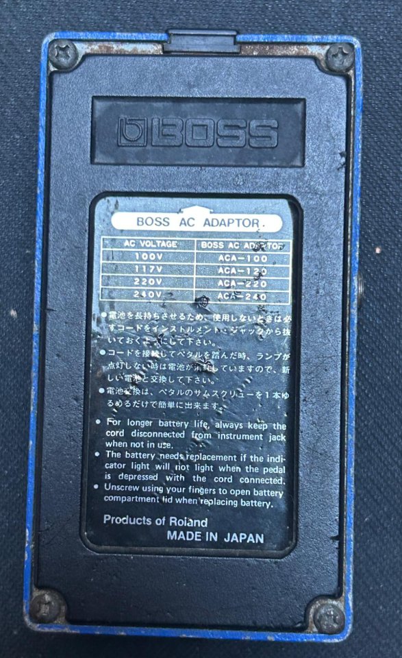 Vintage Boss CS -2 compresor sustainer de 1986 ,black label Japón