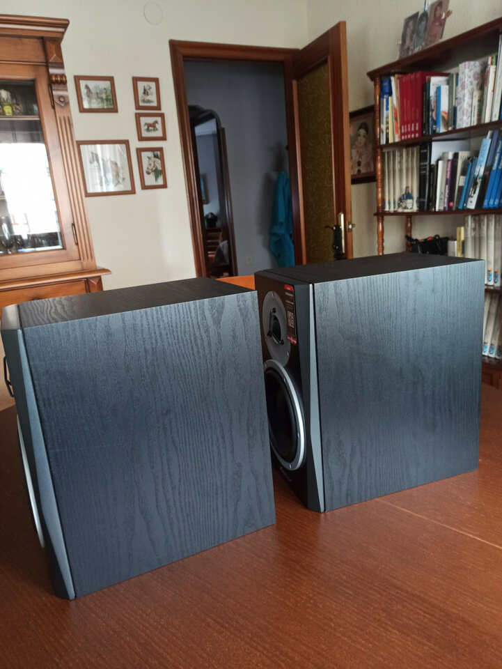Monitores de estudio Dynaudio BM5 Mk3 + stands de mesa + stands de suelo