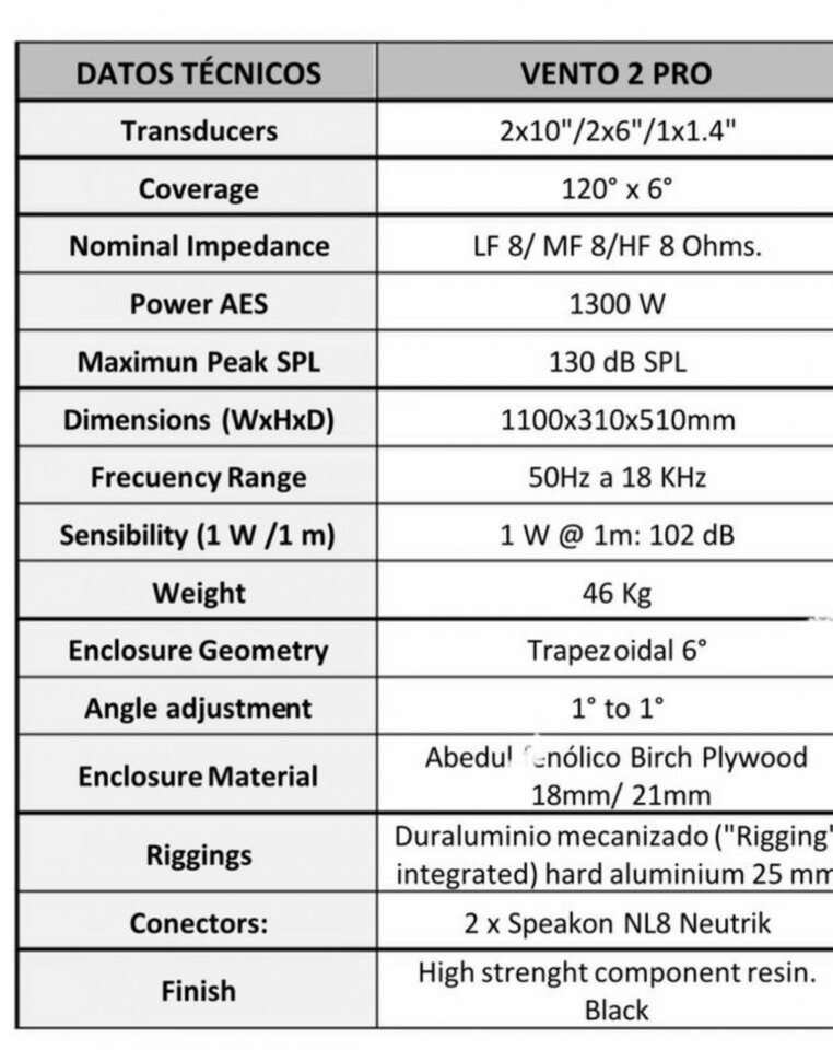 W&DB Vento 2 Pro (Line Array)