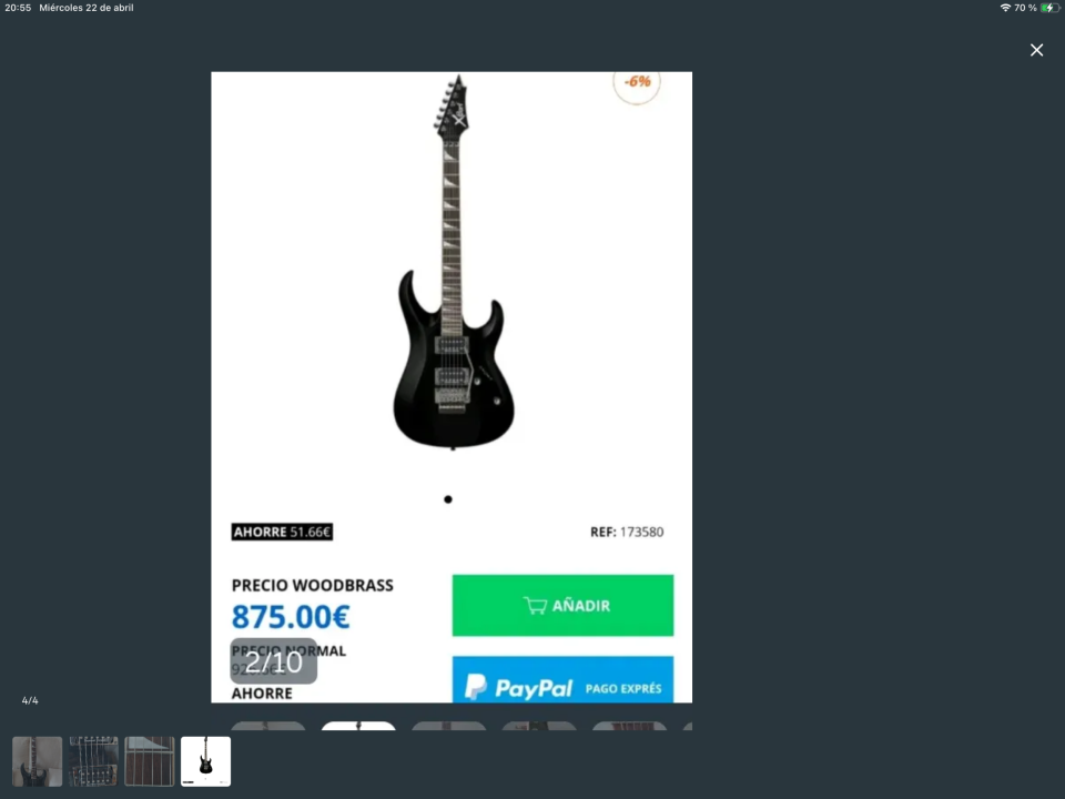 Guitarra cort x custom de segunda mano · Foto 9 de 9 · Illes Balears