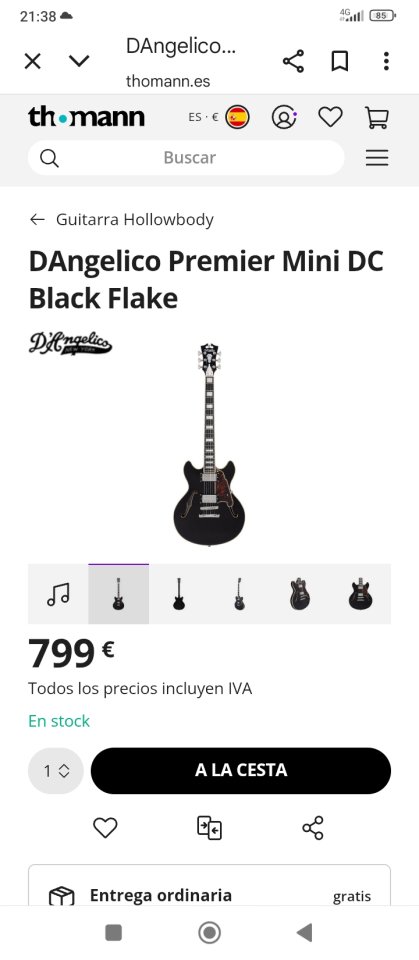 D'Angelico Mini DC con B&B pickups