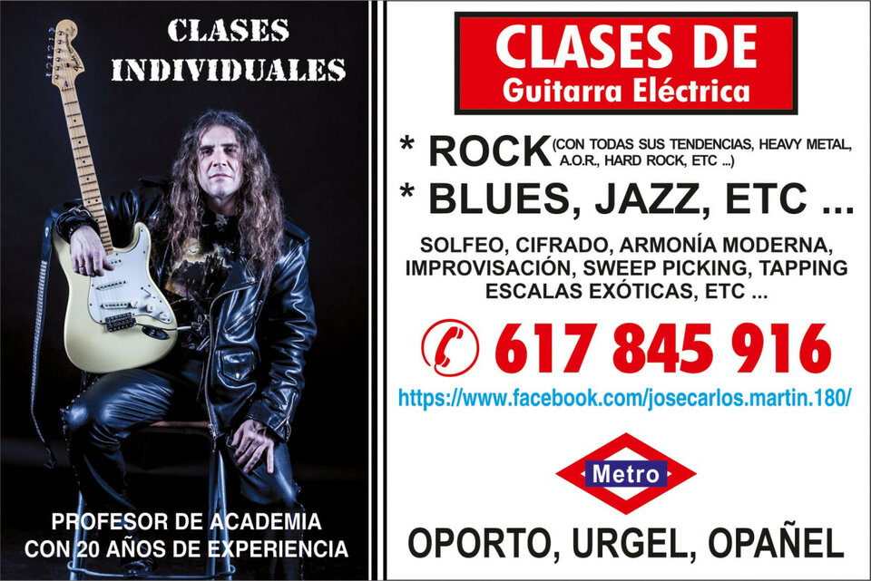 Clases de guitarra eléctrica