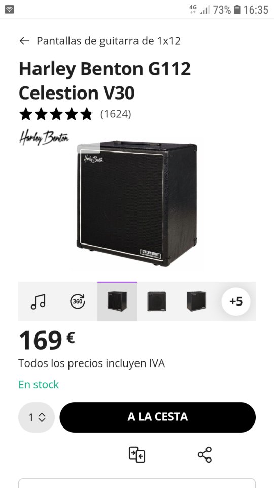 Harley Benton G112 Celestion V30 de segunda mano · Foto 9 de 10 · Valencia · 100 €