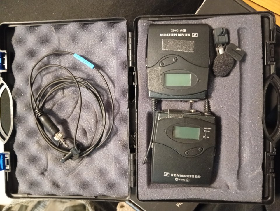 2x Sennheiser ew100 G3 + mke2 gold