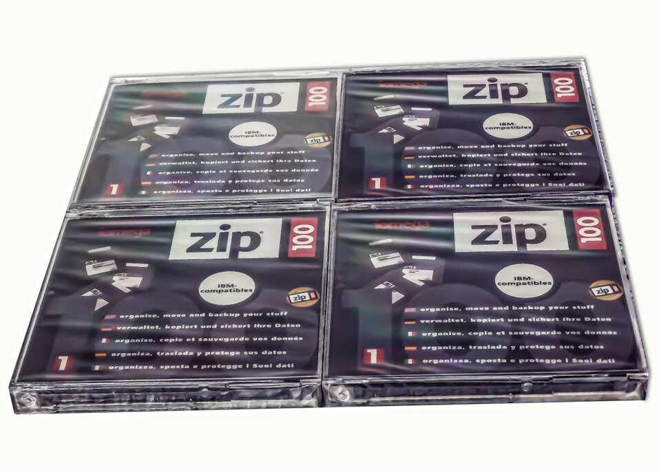 Paquete de 7 DISQUETES DE 100 MB IOMEGA para ZIP.