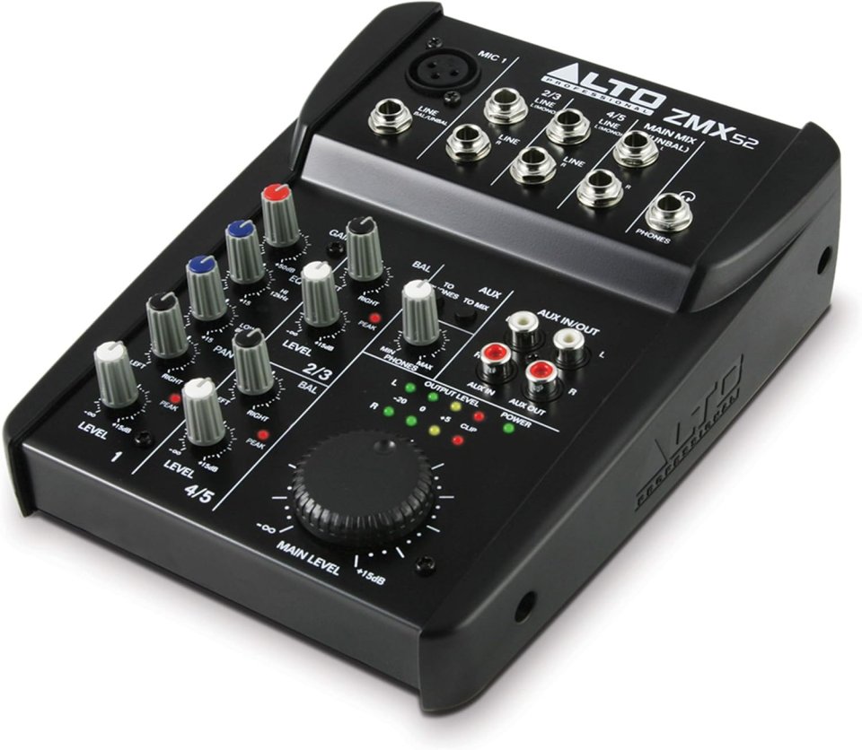 Mesa de Mezclas Alto ZMX52 5-Channel Compact Mixer