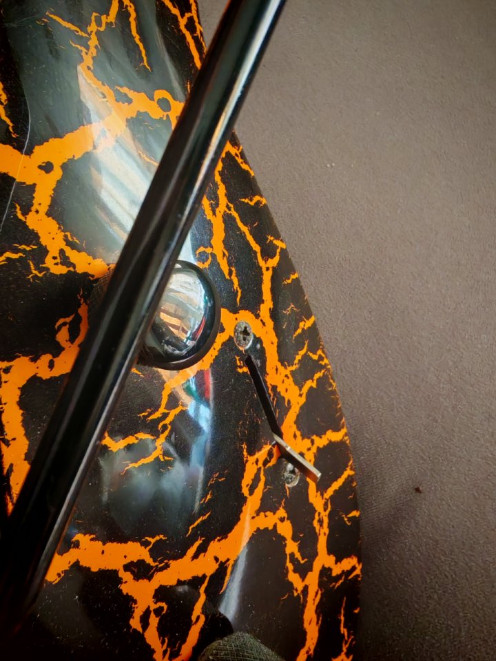 Kramer Superstrat crackle Naranja/Negro 90s