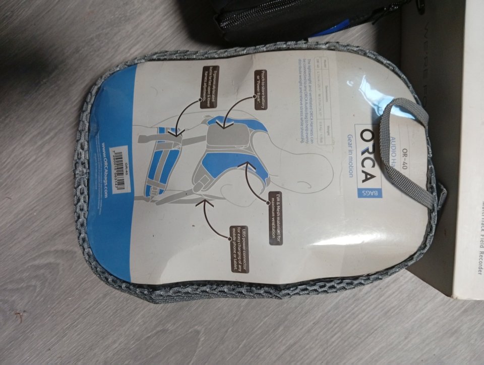 Bolsa y arnés orca para grabación de campo