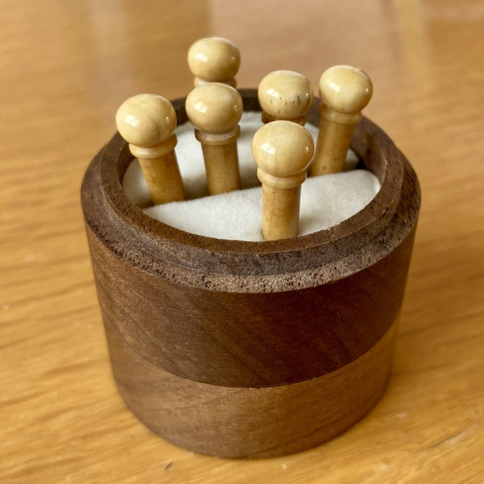 6 clavijas puente hueso camello Goa Premium Vintage