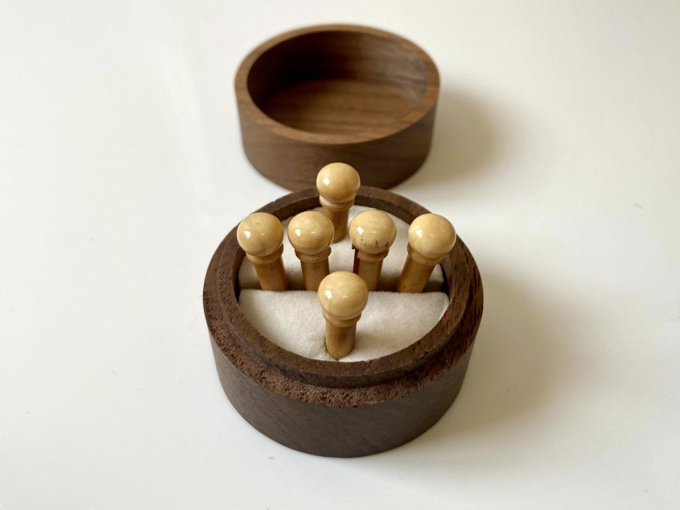 6 clavijas puente hueso camello Goa Premium Vintage