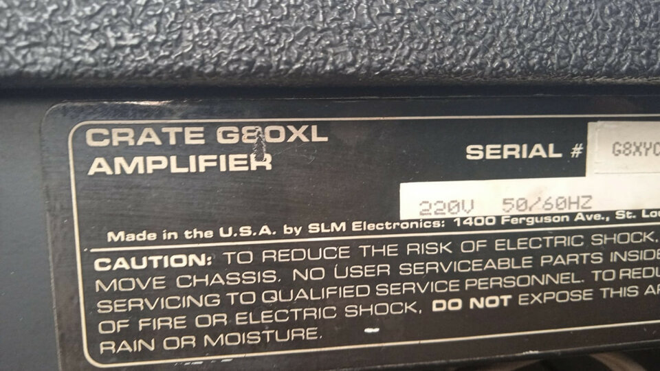 Ampli de guitarra Crate G80XL made in USA, Superprecio!