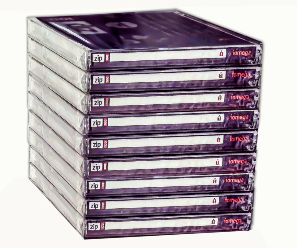 Paquete de 7 DISQUETES DE 100 MB IOMEGA para ZIP.