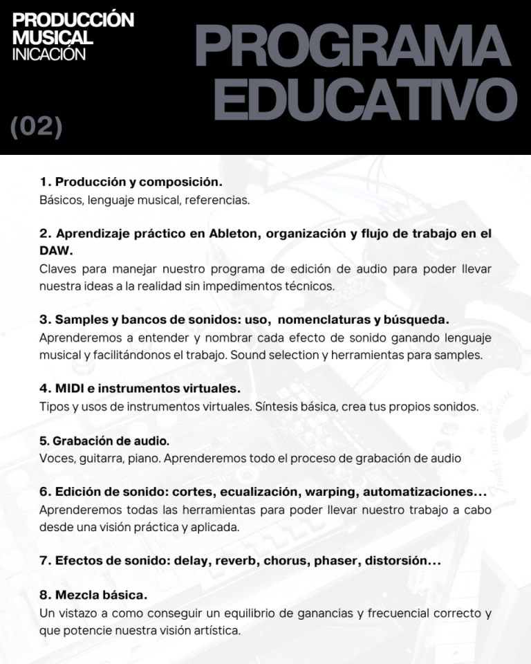 Clases Producción Musical