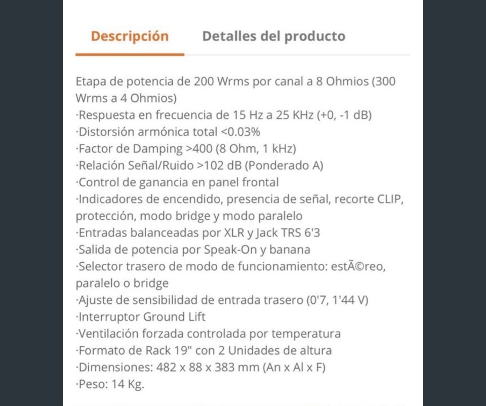 Etapa potencia estéreo ASP Audio de segunda mano · Foto 7 de 8 · A Coruña · 250 €
