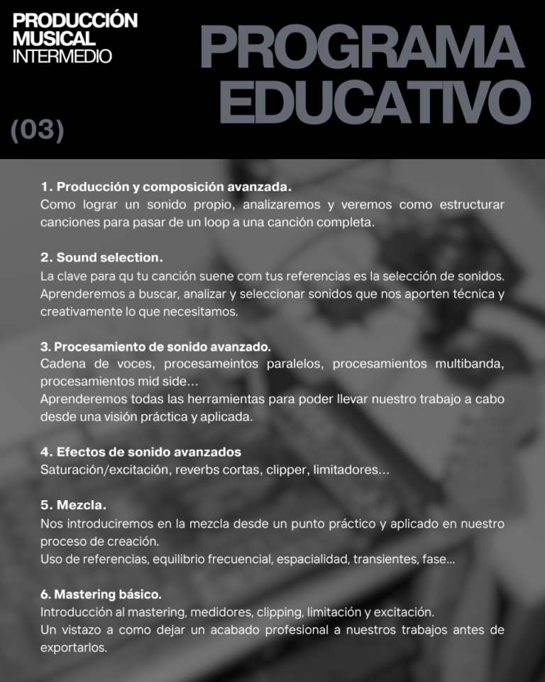 Clases Producción Musical