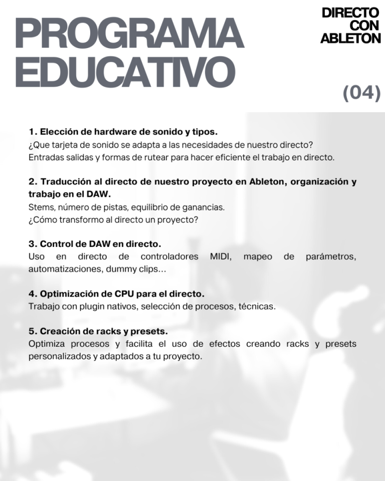Curso Directo en Ableton