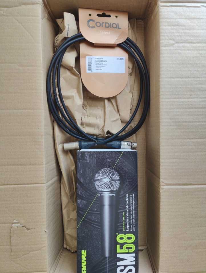 Shure SM58 LC + Cordial CTM 3 FM-BK