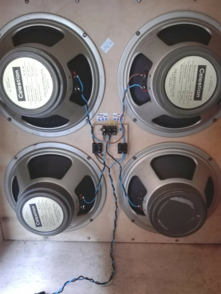 Marshall 1960b Pre rola año 1968 con greenbacks Pulsonic G12m-25