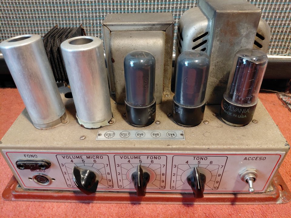 Amplififcador a valvulas geloso g213a años 50 - Para reparar