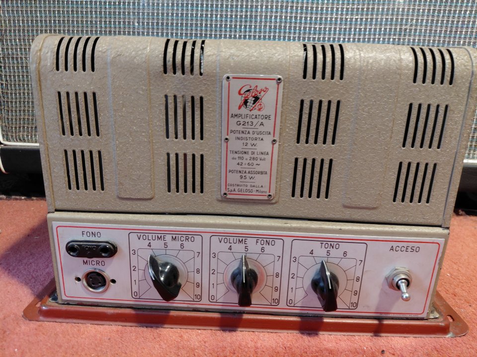 Amplififcador a valvulas geloso g213a años 50 - Para reparar