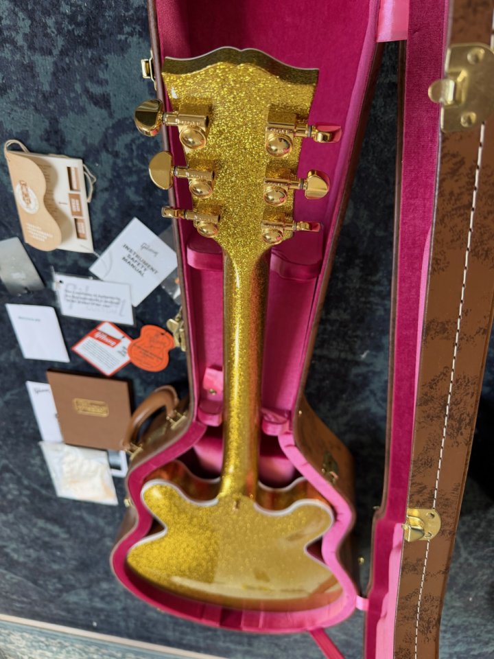Gibson ES-355 1959 Reissue Gold Sparkle (Cambio) de segunda mano · Foto 7 de 9 · Madrid · 5500 €