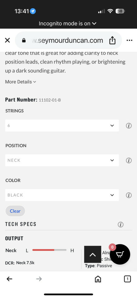 Seymour Duncan JAZZ neck